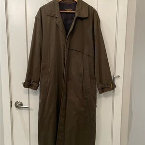 Brooks Brothers Dark Olive Trench Coat
